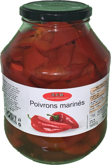 Poivrons filets marinés rouges 1.7L SFB